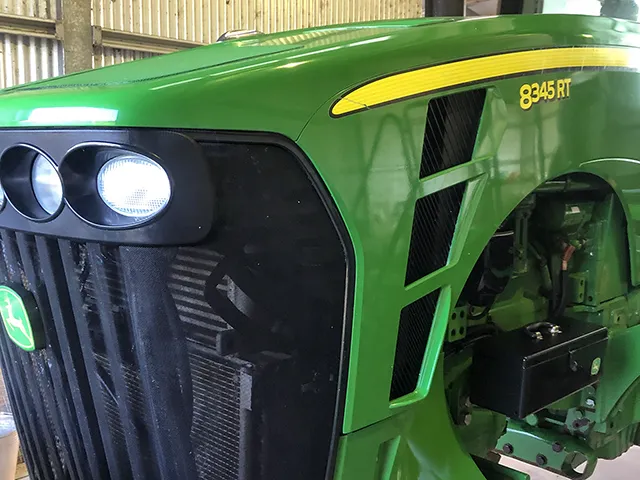 Professional agricultural equipment detailing examples