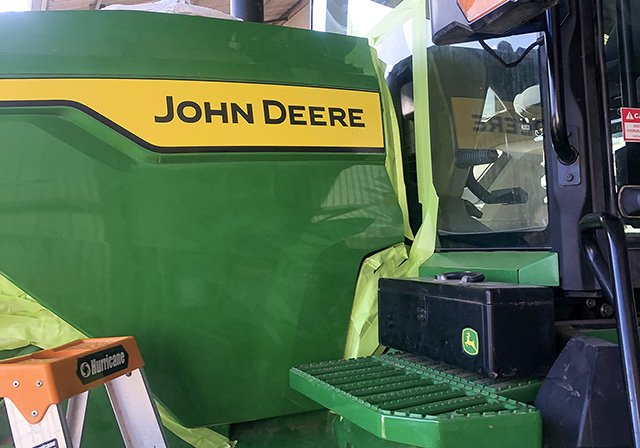 Professional agricultural equipment detailing examples